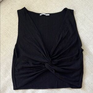 Zara Women's Black Twist Front Top